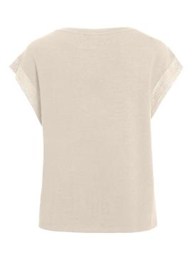 Camisa Vila Vibilea bege para mulher.