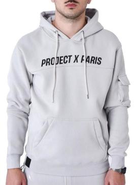 Moletom Project x Paris Logo cinza para homem