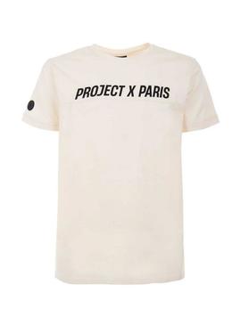 Camiseta Project x Paris Logo bege para homem.
