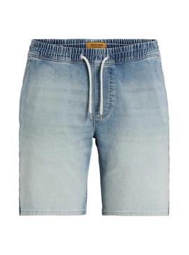 Bermudas Jack and Jones Rick Lane em denim claro para homem.