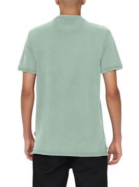 Camisa Polo Only and Sons Travis verde para homem.