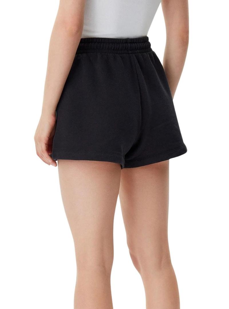 Shorts Tommy Jeans Script preto para mulher