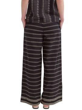 Calça estampada preta Vila Visavila para mulher.