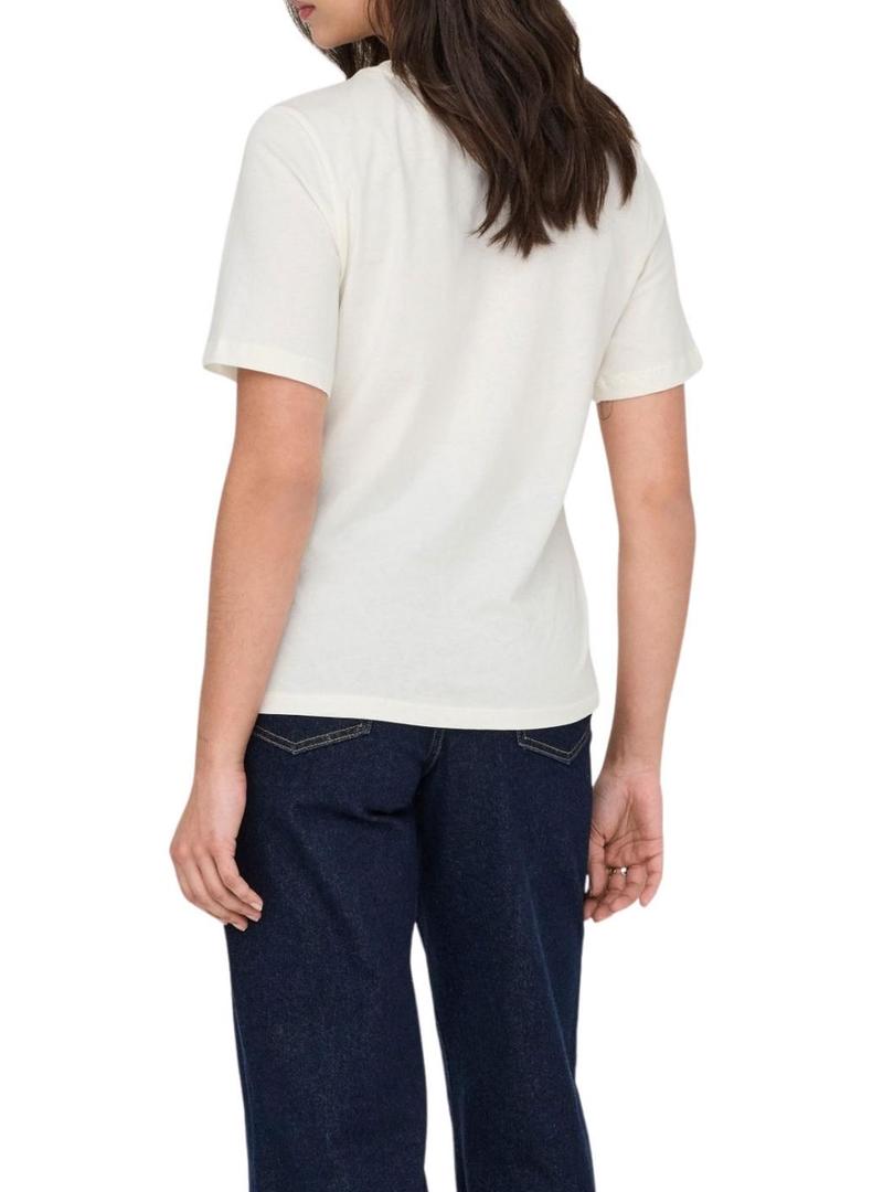 Camiseta Only Rosa Nova Iorque para mulher.