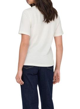 Camiseta Only Rosa Nova Iorque para mulher.