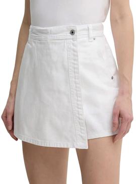 Short Saia Pepe Jeans branco para mulher