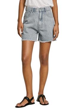 Shorts Pepe Jeans A Line cinza para mulher