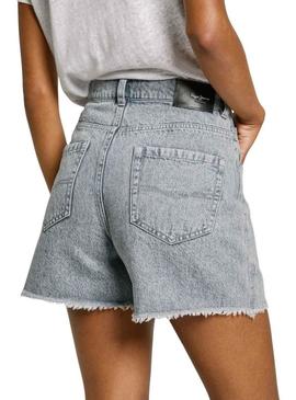Shorts Pepe Jeans A Line cinza para mulher