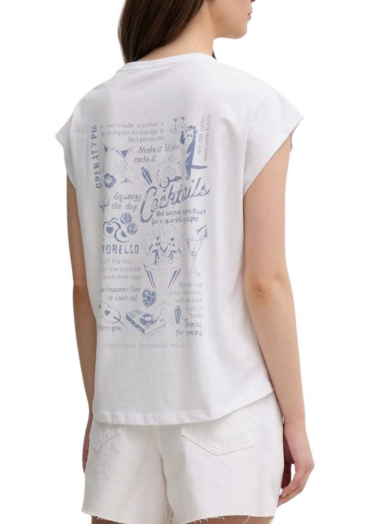 Camiseta Pepe Jeans Virginia branca para mulher.