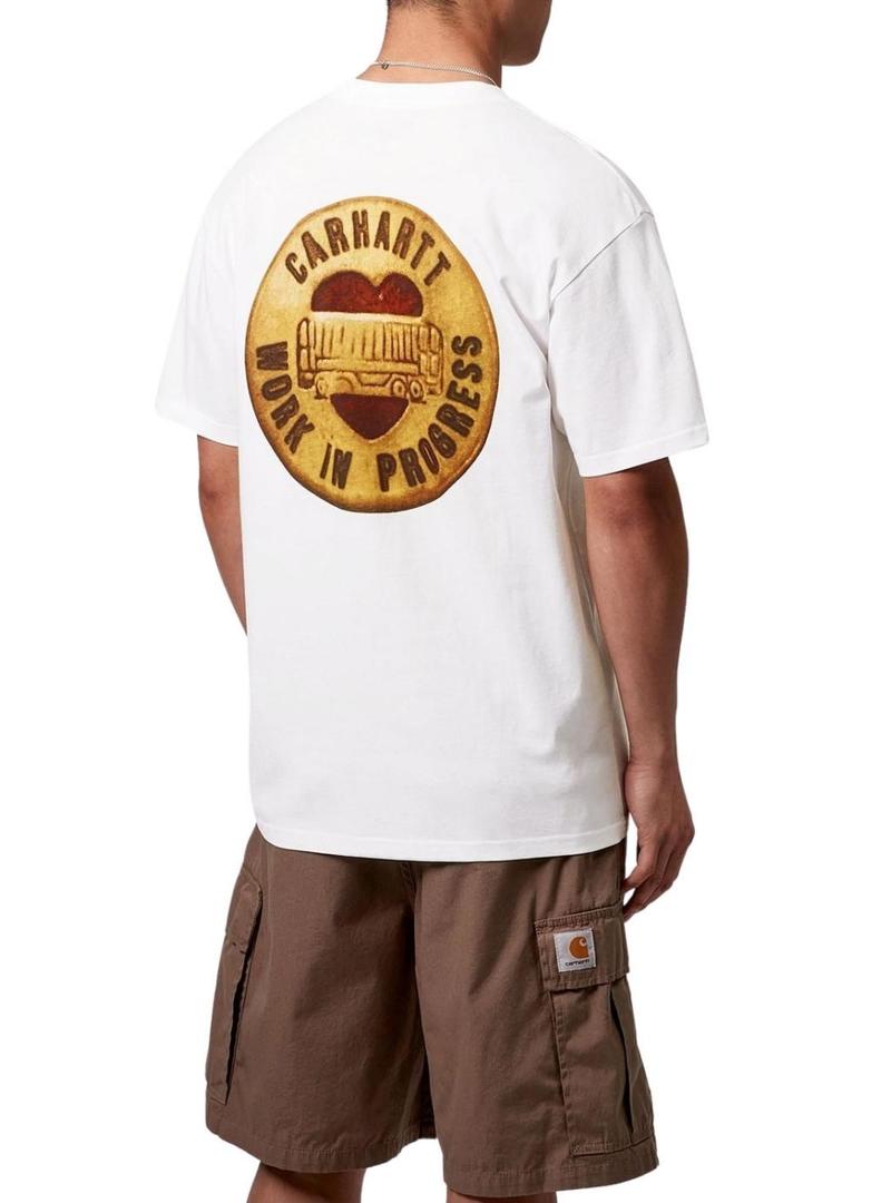 Camiseta branca com botões S/S