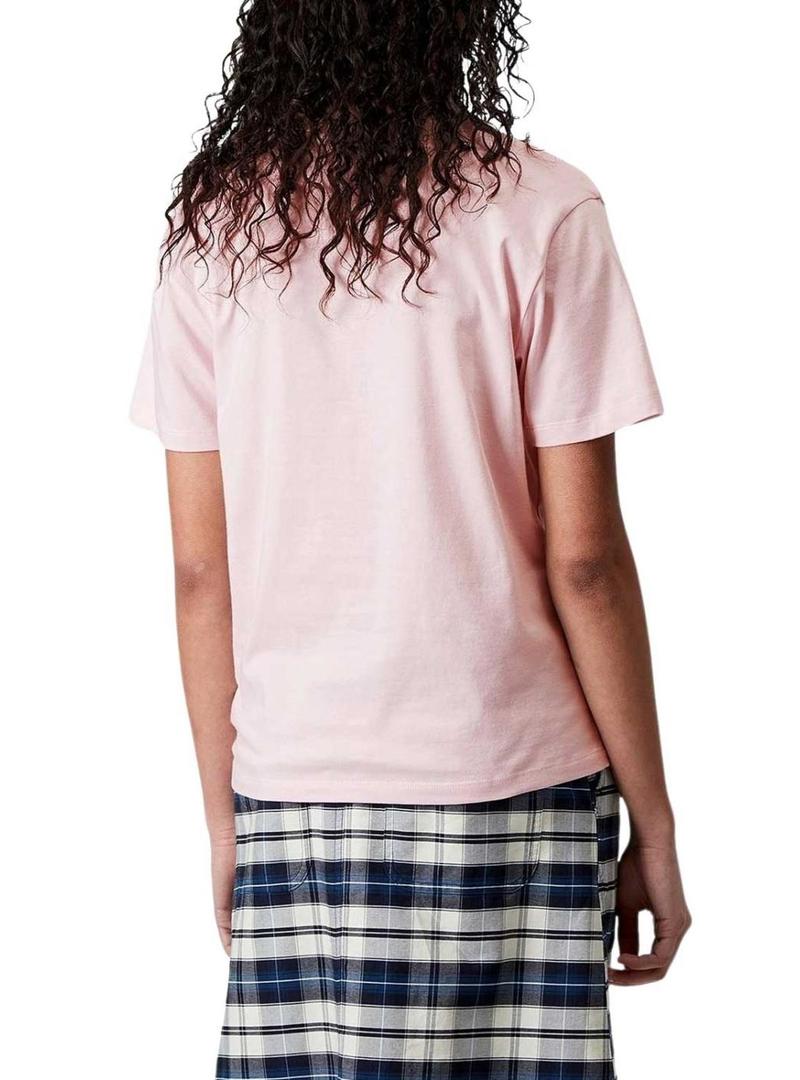 Camiseta Carhartt Script rosa para mulher