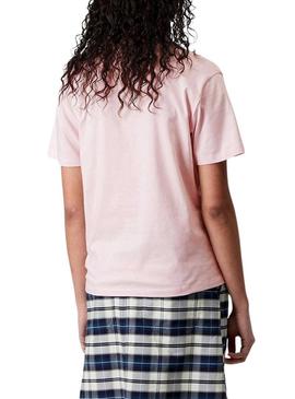 Camiseta Carhartt Script rosa para mulher