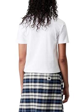Camiseta Carhartt Luca branca para mulher.