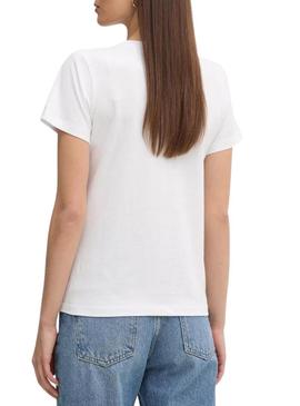 Camiseta Pepe Jeans Ryoko branca para mulher.