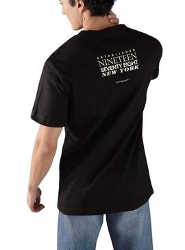 Camiseta Calvin Klein Type preta para homem.
