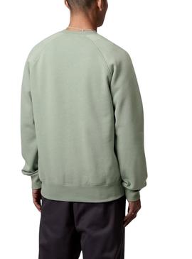 Moletom Carhartt Chase gola redonda verde para homem