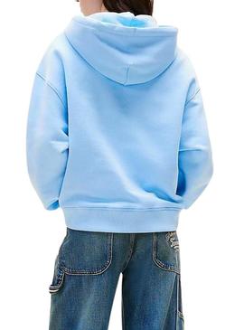 Moletom Tommy Jeans Boxy azul para mulher