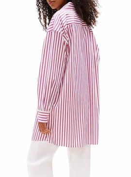 Vestido Tommy Jeans Oversized rosa para mulher