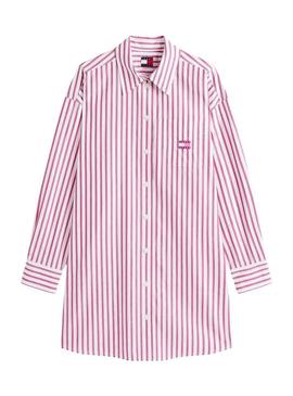 Vestido Tommy Jeans Oversized rosa para mulher