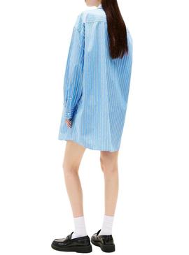 Vestido Tommy Jeans Oversized azul para mulher.