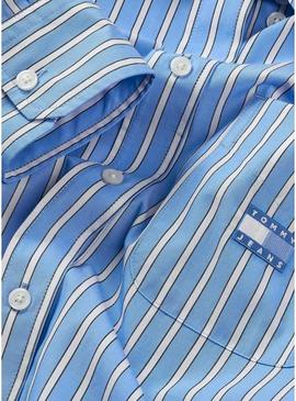 Vestido Tommy Jeans Oversized azul para mulher.