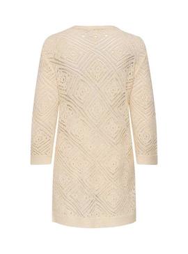 Jaqueta Only Wisty bege para mulher.