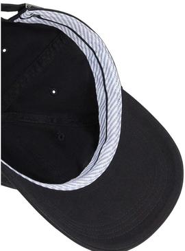 Boné Tommy Hilfiger Flag Soft preto para homem.