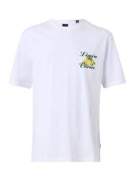 Camiseta Only and Sons Keane Limão branco para homem.