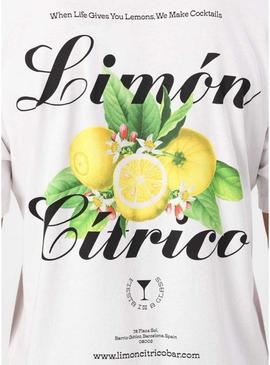 Camiseta Only and Sons Keane Limão branco para homem.