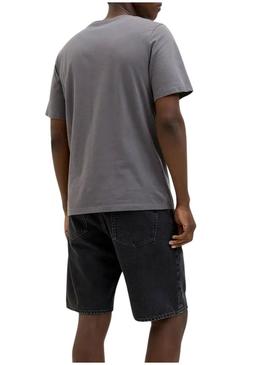 Camiseta Jack and Jones Jaxon cinza para homem.