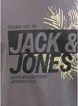 Camiseta Jack and Jones Jaxon cinza para homem.