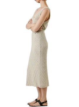 Saia Pepe Jeans Claire bege para mulher