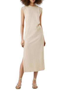 Vestido Pepe Jeans Ari bege para mulher