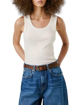 Camiseta Pepe Jeans Bessy regata para mulher.