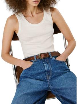 Camiseta Pepe Jeans Bessy regata para mulher.