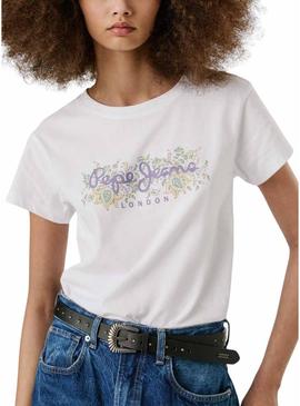 Camiseta Pepe Jeans Ava branca para mulher