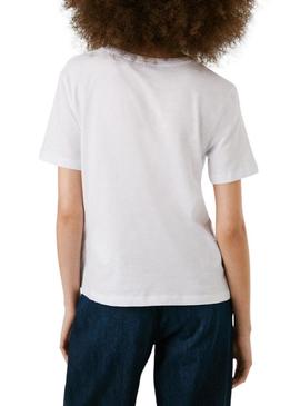 Camiseta Pepe Jeans Angel branca para mulher.