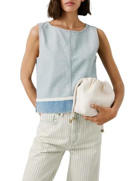 Top Pepe Jeans Bowie denim para mulher