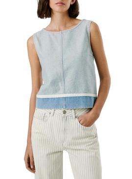 Top Pepe Jeans Bowie denim para mulher