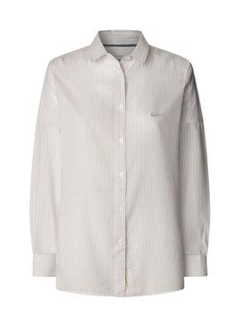 Camisa Pepe Jeans Lavender lilás para mulher.