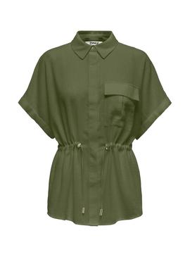 Camisa Only Emmia verde para mulher.