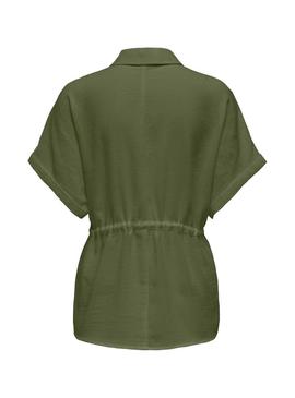 Camisa Only Emmia verde para mulher.