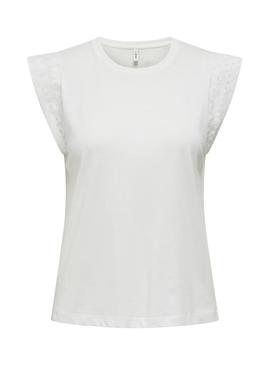 Camisa Only Henriette branca para mulher.