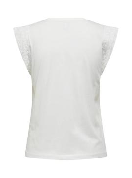 Camisa Only Henriette branca para mulher.