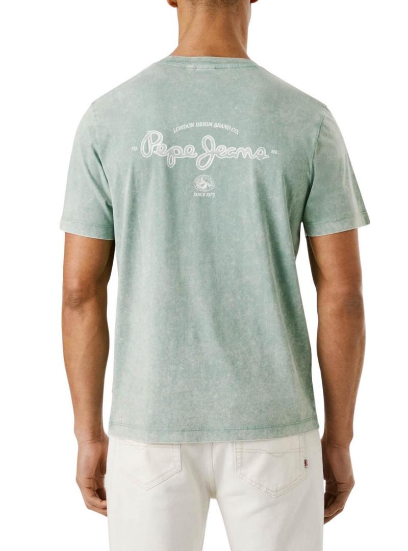 Camiseta Pepe Jeans Terell verde para homem.