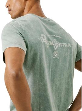 Camiseta Pepe Jeans Terell verde para homem.
