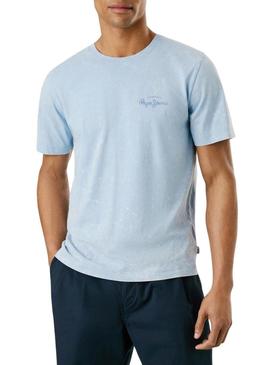 Camiseta Pepe Jeans Terell azul para homem.