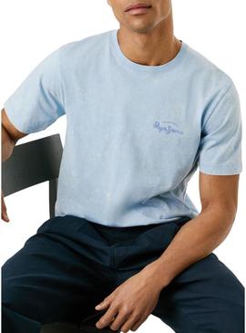 Camiseta Pepe Jeans Terell azul para homem.