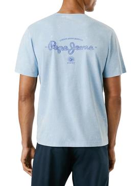 Camiseta Pepe Jeans Terell azul para homem.