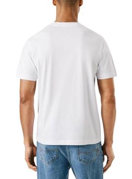 Camiseta Pepe Jeans Milton branca para homem.